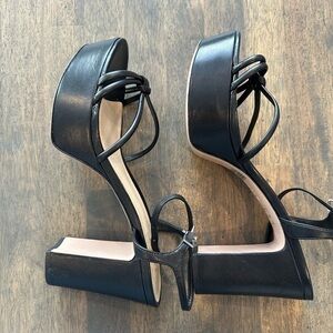 Like New Schutz Black Platform Sandal